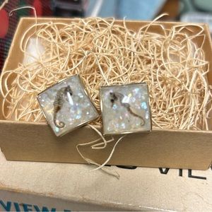 Seahorses ! Clip on earring . Adorable